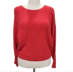 NWT Jessica Simpson women's red scoop neck lose fit sweater, S new beautiful